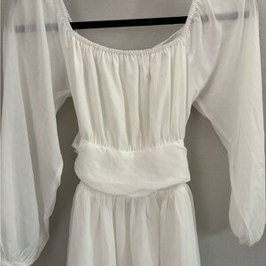 Elegant White Off-Shoulder Dress